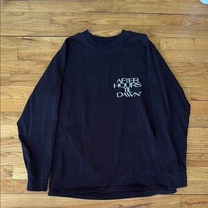 THE WEEKND MERCH: After Hours Black Long Sleeve Shirt